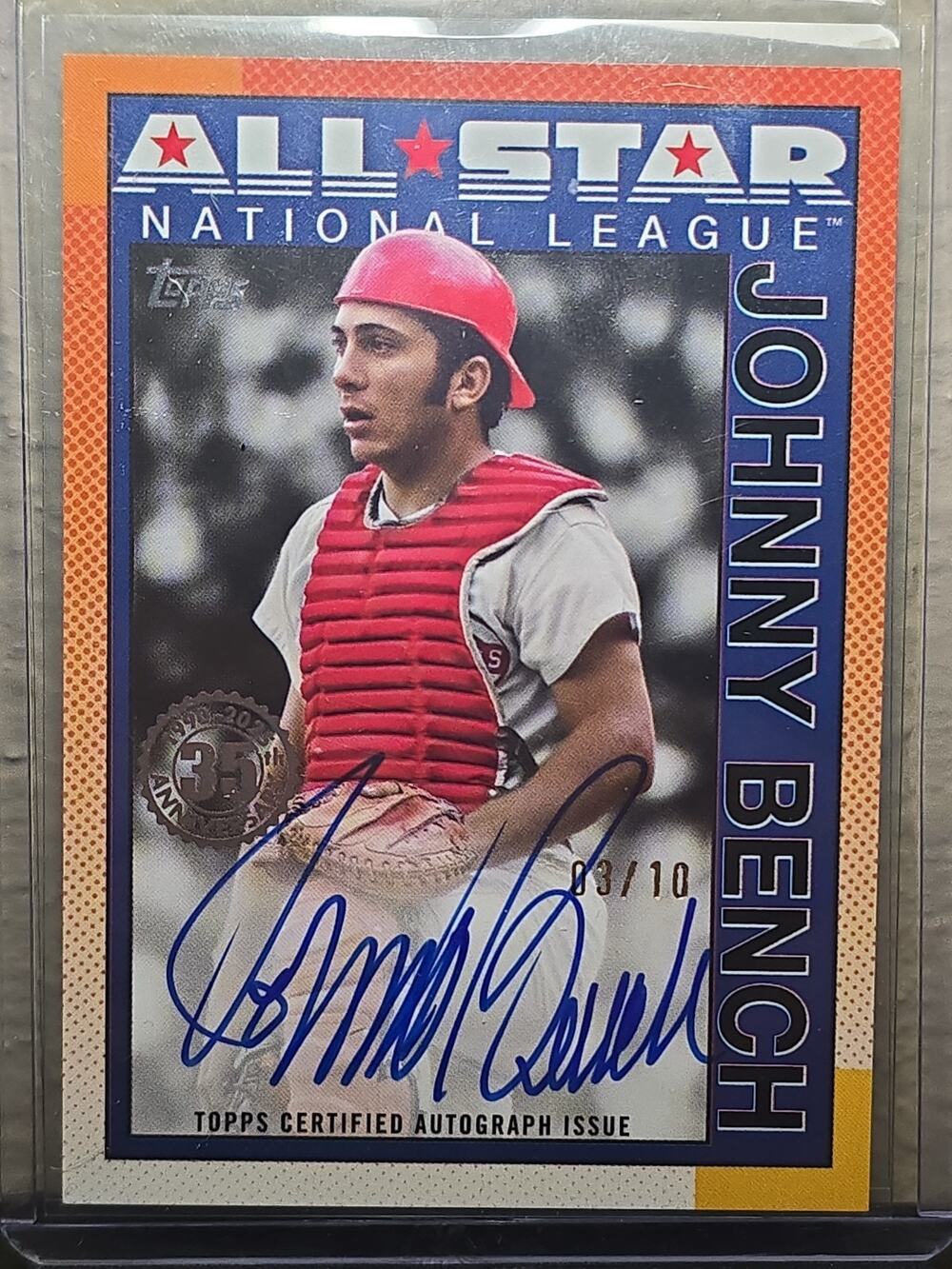 2025 Topps Series 2 All Star Johnny Bench On Card Auto /10